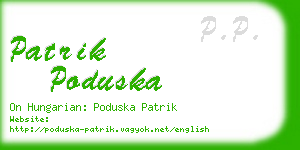 patrik poduska business card